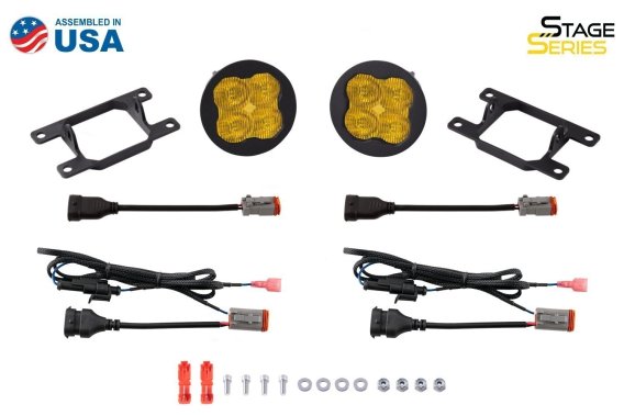 SS3 LED Fog Light Kit for 2019-2020 Honda Odyssey Yellow SAE Fog Pro w/ Backlight Diode Dynamics