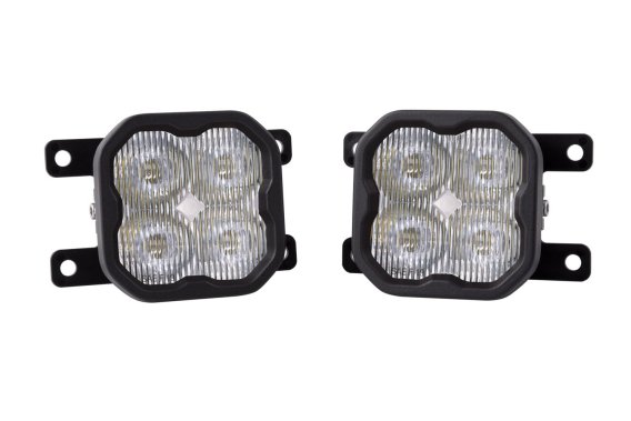 SS3 LED Fog Light Kit for 2019-2021 Ram 1500 (non-LED) White SAE Fog Pro w/ Backlight Diode Dynam...