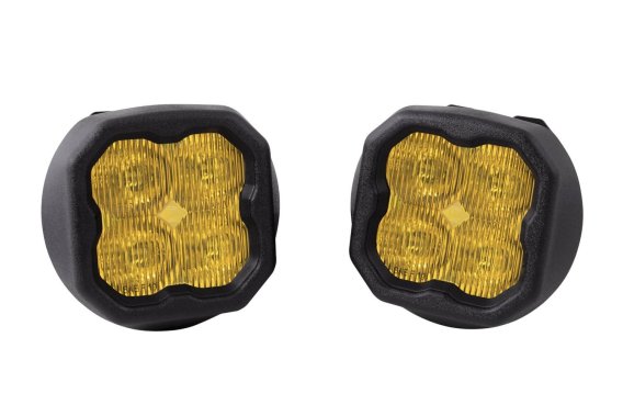 SS3 LED Fog Light Kit for 2007-2012 GMC Acadia Yellow SAE Fog Sport w/ Backlight Diode Dynamics