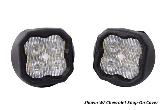 SS3 LED Fog Light Kit for 2007-2012 GMC Acadia White SAE Fog Pro w/ Backlight Diode Dynamics