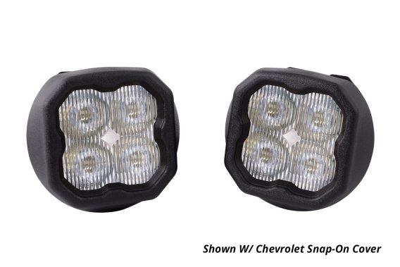 SS3 LED Fog Light Kit for 2007-2012 GMC Acadia Yellow SAE Fog Pro w/ Backlight Diode Dynamics