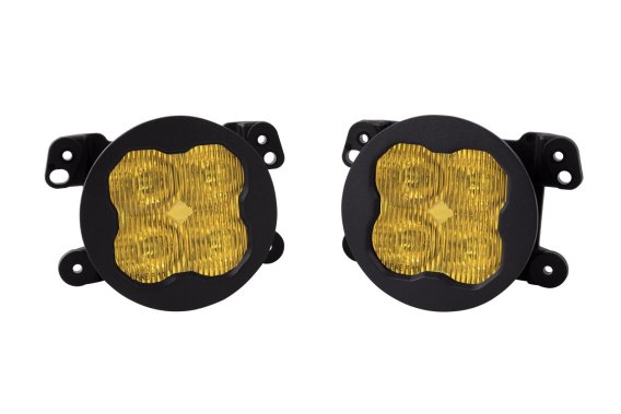 SS3 LED Fog Light Kit for 2018-2021 Jeep JL Wrangler Yellow SAE Fog Pro w/ Backlight Type M Brack...