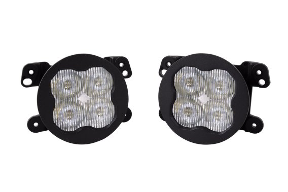 SS3 LED Fog Light Kit for 2018-2021 Jeep JL Wrangler White SAE Fog Max w/ Backlight Type M Bracke...
