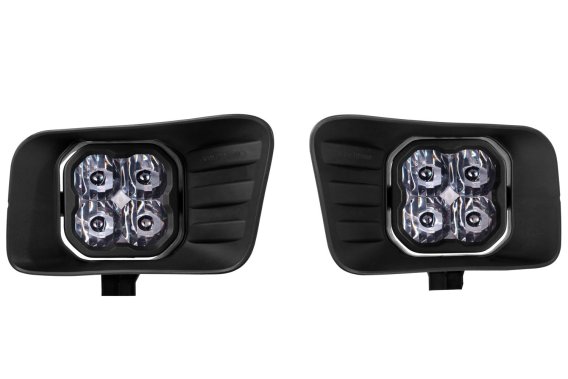 SS3 LED Fog Light Kit for 2010-2018 Ram 2500/3500 White SAE Fog Sport w/ Backlight Diode Dynamics