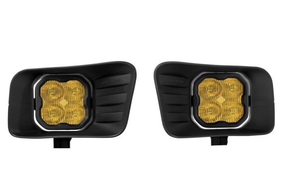 SS3 LED Fog Light Kit for 2010-2018 Ram 2500/3500 Yellow SAE Fog Pro w/ Backlight Diode Dynamics