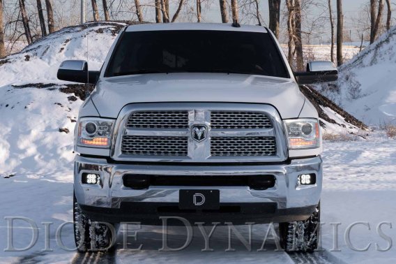 SS3 LED Fog Light Kit for 2010-2018 Ram 2500/3500 Yellow SAE Fog Max w/ Backlight Diode Dynamics