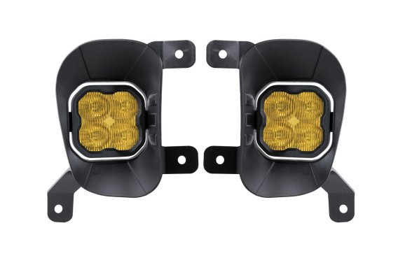 SS3 LED Fog Light Kit for 2019-2021 Ram 1500 Classic Yellow SAE Fog Pro w/ Backlight Diode Dynami...
