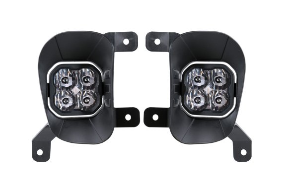 SS3 LED Fog Light Kit for 2019-2021 Ram 1500 Classic Yellow SAE Fog Pro w/ Backlight Diode Dynami...