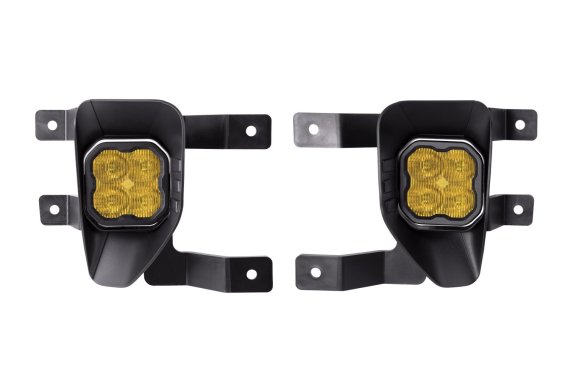 SS3 LED Fog Light Kit for 2019 Chevrolet Silverado 1500 LD Yellow SAE Fog Pro w/ Backlight Diode ...