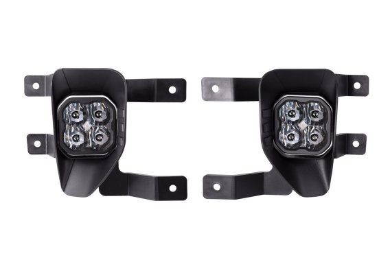 SS3 LED Fog Light Kit for 2019 Chevrolet Silverado 1500 LD Yellow SAE Fog Pro w/ Backlight Diode ...
