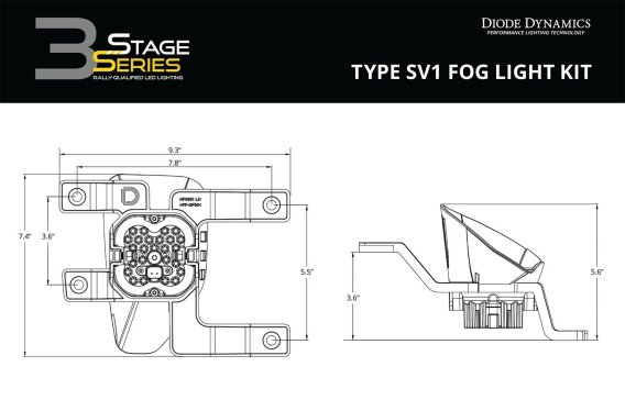 SS3 LED Fog Light Kit for 2019 Chevrolet Silverado 1500 LD Yellow SAE Fog Pro w/ Backlight Diode ...