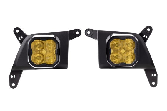 SS3 LED Fog Light Kit for 2020-2021 Chevrolet Silverado HD 2500/3500 Yellow SAE Fog Pro w/ Backli...