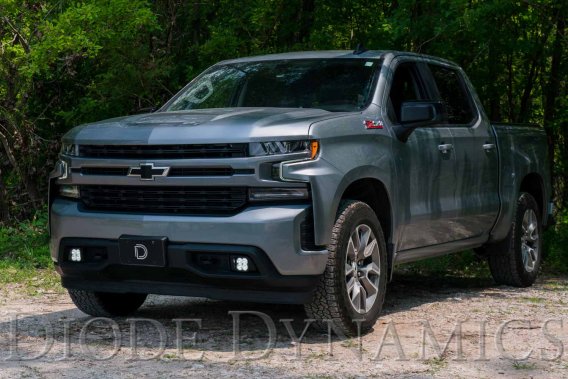 SS3 LED Fog Light Kit for 2019-2021 Chevrolet Silverado 1500 Yellow SAE Fog Max w/ Backlight Diod...