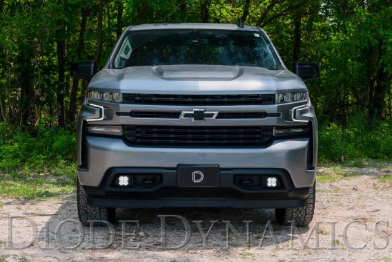 SS3 LED Fog Light Kit for 2019-2021 Chevrolet Silverado 1500 Yellow SAE Fog Max w/ Backlight Diod...