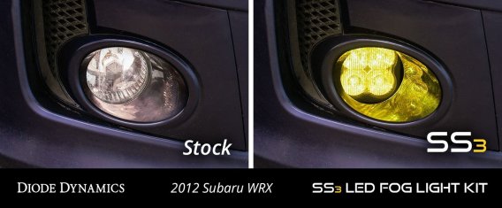 SS3 LED Fog Light Kit for 2011-2014 Subaru WRX/STi White SAE Fog Max w/ Backlight Diode Dynamics