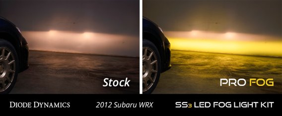 SS3 LED Fog Light Kit for 2011-2014 Subaru WRX/STi White SAE Fog Max w/ Backlight Diode Dynamics