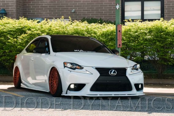 SS3 LED Fog Light Kit for 2012-2014 Lexus IS250C A/T Convertible, Yellow SAE Fog Sport with Backl...