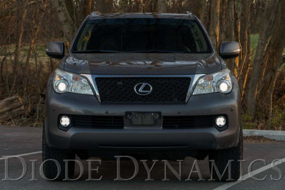 SS3 LED Fog Light Kit for 2010-2013 Lexus GX460, White SAE Fog Max with Backlight Diode Dynamics