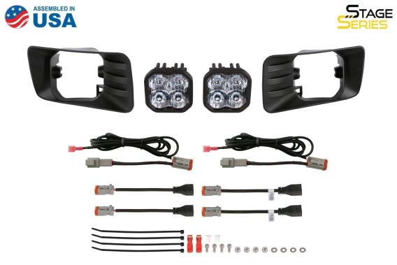 SS3 LED Fog Light Kit for 2007-2014 Chevrolet Tahoe Z71, White SAE Fog Sport with Backlight Diode...