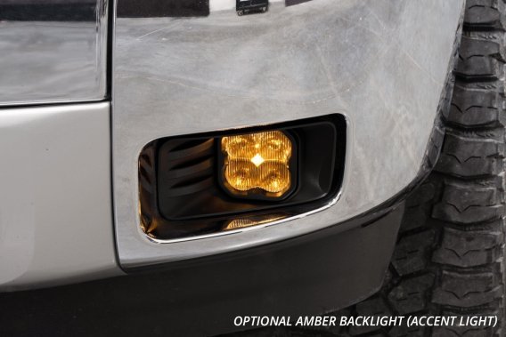 SS3 LED Fog Light Kit for 2007-2014 Chevrolet Tahoe Z71, Yellow SAE Fog Sport with Backlight Diod...