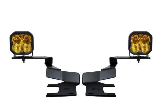 Stage Series Ditch Light Kit for 2017-2022 Ford Super Duty, SS3 Sport Yellow Combo Diode Dynamics