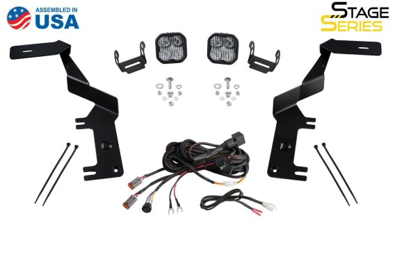 Stage Series Ditch Light Kit for 2017-2022 Ford Super Duty, SS3 Pro White Combo Diode Dynamics