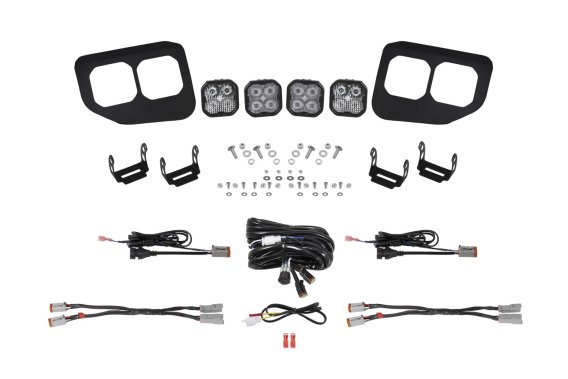 SS3 LED Fog Pocket Kit for 2020-2022 Ford Super Duty, White Sport Diode Dynamics