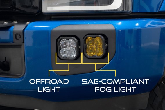 SS3 LED Fog Pocket Kit for 2020-2022 Ford Super Duty, White Max Diode Dynamics