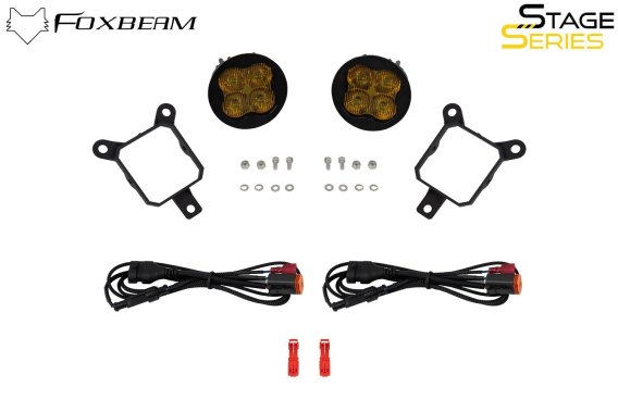 SS3 SAE/DOT Type Y Fog Light Kit Cool White (6000K) Pro (36 watts) White SAE Fog Diode Dynamics