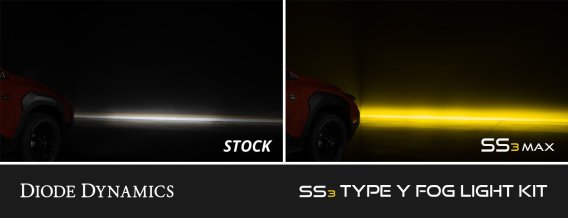 SS3 SAE/DOT Type Y Fog Light Kit Cool White (6000K) Pro (36 watts) White SAE Fog Diode Dynamics