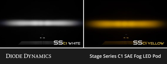 SSC1 SAE/DOT Type HA Fog Light Kit Cool White (6000K) White SAE Fog Diode Dynamics