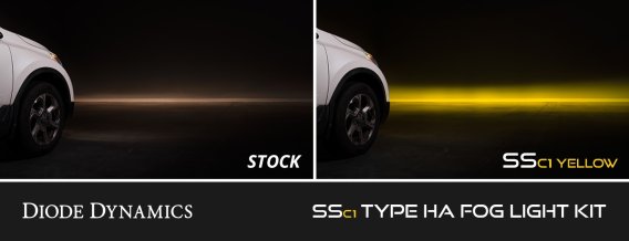SSC1 SAE/DOT Type HA Fog Light Kit Cool White (6000K) White SAE Fog Diode Dynamics