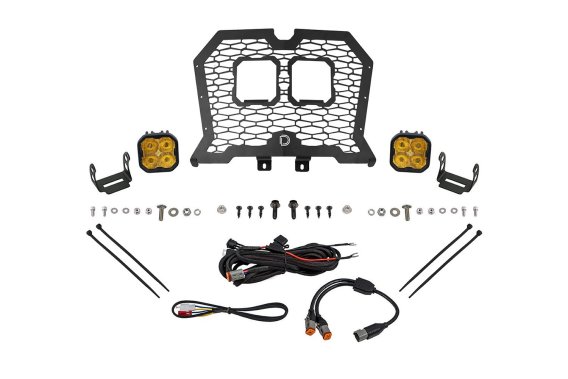 Stage Series LED Grille Kit for 2019-2023 Polaris RZR XP, Yellow (3000K) Pro Yellow SAE Fog 