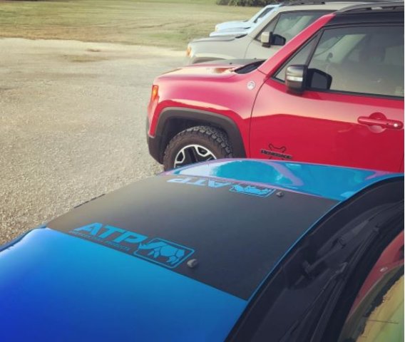 Jeep Renegade Hood Decal 15-Up Renegade Black American Trail Products