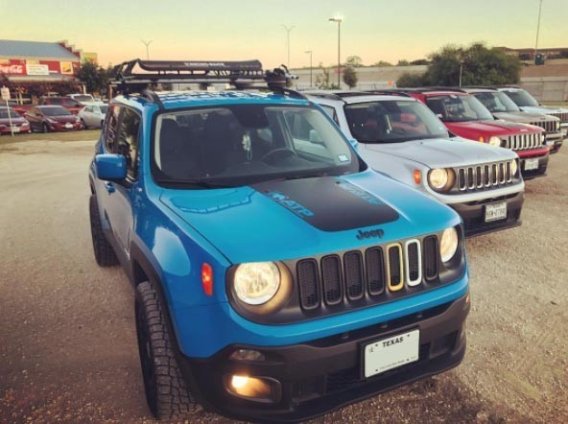 Jeep Renegade Hood Decal 15-Up Renegade Black American Trail Products