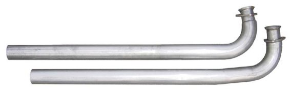Exhaust Manifold Down Pipe 2.5 in w/Standard Manifolds 3 Bolt Flange Hardware Not Incl Natural 40...