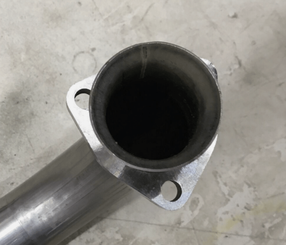Exhaust Manifold Down Pipe 2.5 in w/Standard Manifolds 3 Bolt Flange Hardware Not Incl Natural 40...