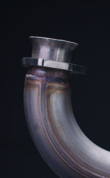 Exhaust Manifold Down Pipe 2.5 in w/Standard Manifolds 3 Bolt Flange Hardware Not Incl Natural 40...