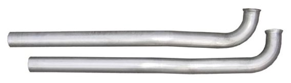 Exhaust Manifold Down Pipe 2.5 in w/HO Or Ram Air No Flanges Hardware Not Incl Natural 409 Stainl...