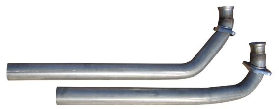 Exhaust Manifold Down Pipe 2.5 in Standard Manifold 2 Bolt Hardware Not Incl Natural 409 Stainles...