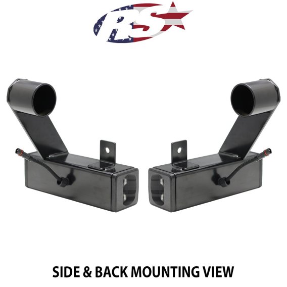2013-Current Dodge Ram 3500 Hitch Bar Reverse 7in LED Flood Lighting Heavy Duty Bolt-On Street Se...