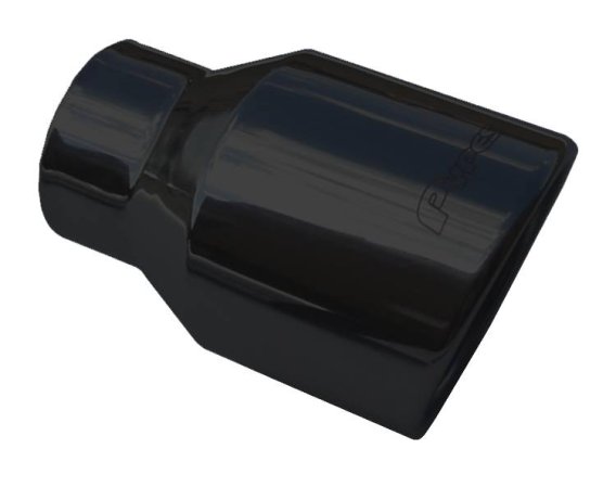 Exhaust Tail Pipe Tip 2.5 in 4 in x 6 in L Clamp On Hardware Not Incl Black Finish 304 Stainless ...