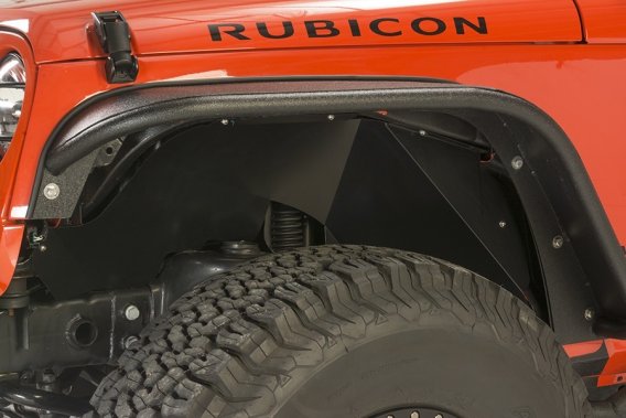 Jeep JK Tube Fenders 07-18 Wrangler JK Front/Rear Set Of 4 Steel Black Textured Powdercoat Fishbo...