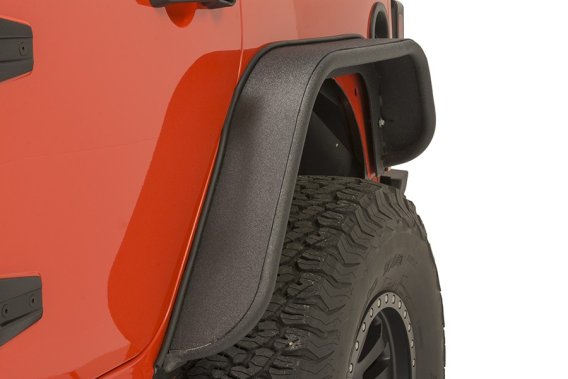 Jeep JK Tube Fenders 07-18 Wrangler JK Front/Rear Set Of 4 Steel Black Textured Powdercoat Fishbo...