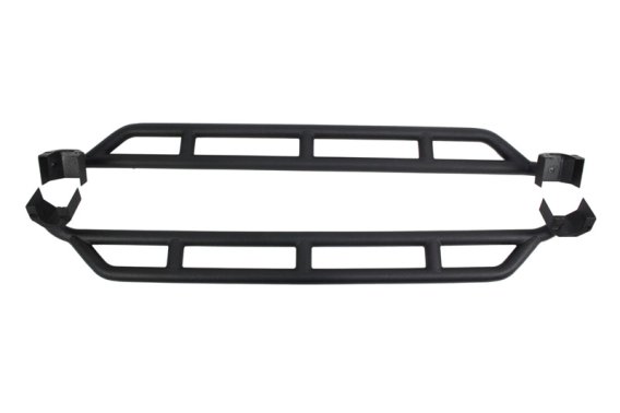 Jeep JK Rock Sliders 4 Door 07-18 Wrangler JK Unlimited Steel Black Textured Powdercoat Fishbone ...