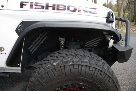 18-Current Jeep Wrangler JL, JLU and 20-Current Jeep Gladiator JT Front Steel Elite Fenders Fishb...