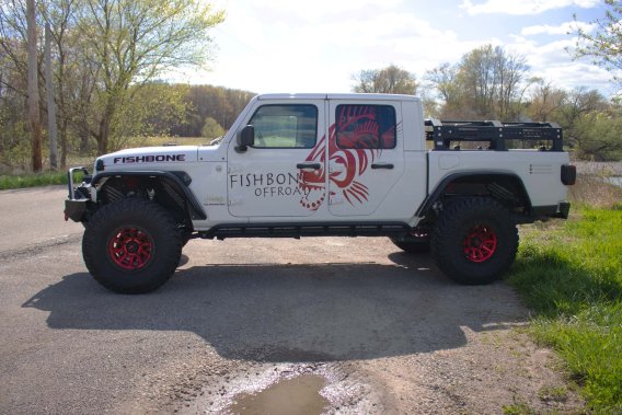 18-Current Jeep Wrangler JL, JLU and 20-Current Jeep Gladiator JT Front Steel Elite Fenders Fishb...