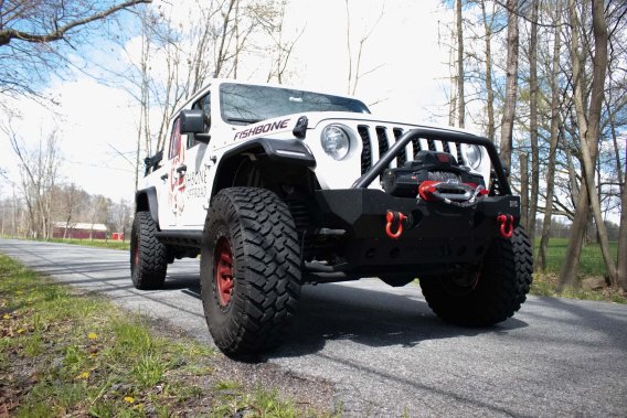 18-Current Jeep Wrangler JL, JLU and 20-Current Jeep Gladiator JT Front Steel Elite Fenders Fishb...