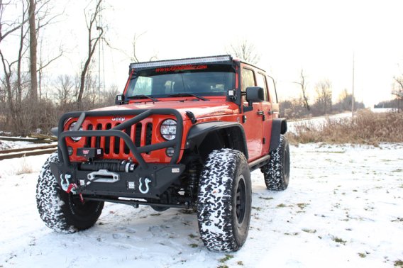 Jeep JK Tube Fenders 07-18 Wrangler JK Front/Rear Set Of 4 Aluminum Black Textured Powdercoat Fis...