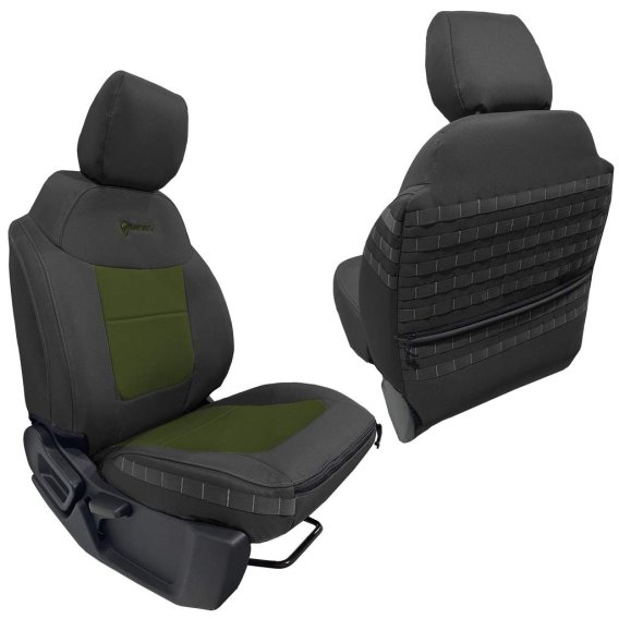 Bronco Seat Covers Tactical Front Seat Covers for 21-25 Ford Bronco Black/Olive Drab Bartact 